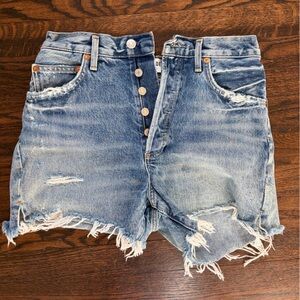Agolde Classic Blue Denim Shorts
